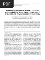 3-7-12112014 Threshold Values of Shear Strength Parameters of Soils Taken From Slope Failures and Stable Slopes in Malaysia