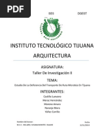 Estudio de La Deficiencia Del Transporte de Ruta Microbús en Tijuana