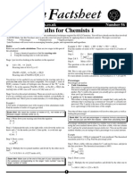 Maths For Chemists 1