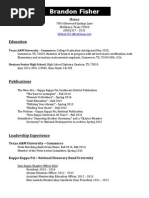 Brandon Fisher CV