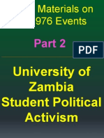 University of Zambia Student Political Activism, Select Materials On The 1976 Events-Part 2