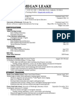 Present Teaching Resume 2015