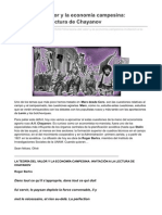 La Teoría Del Valor y La Economía Campesina Invitación A La Lectura DeChayanov