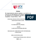 El Comportamiento Afectivo Familiar en Relación Con El Proceso de Aprendizaje.