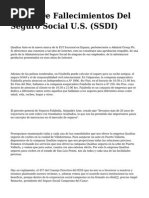 Indice de Fallecimientos Del Seguro Social U.S. (SSDI)