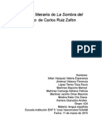 Analisis Literario de La Sombra Del Viento de Carlos Ruiz Zafon