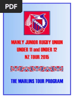 Manly Junior Rugby Union Tour Booklet 2015