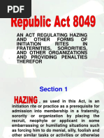 R.A. No. 8049 (Anti-Hazing Law)