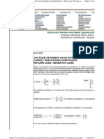 Voltage Standing Wave Ratio (VSWR) / Reflection Coefficient Return Loss / Mismatch Loss