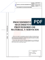 030 Procedimiento Seguimiento Proveedores Material Servicios