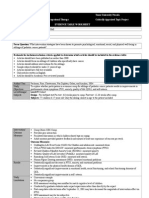 Evidence Table Worksheet