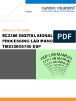 Ec2306 Digital Signal Processing Lab Manual For TMS320C6745