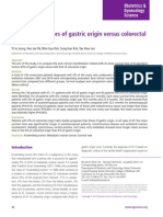 Krukenberg Tumors of Gastric Origin Versus Colorectal Origin