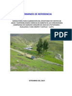 TDR - Inventario Infraestructura Hidráulica y Aprovechamiento Agua