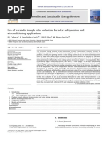 Use of Parabolic Trough Solar Collectors For Solar Refrigeration and