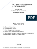 COMP 7570-Computational Finance 10.4 Put-Call Parity