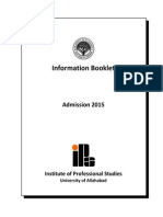 Allahabad University IPS Information Brochure