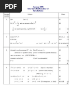 Math Jan 2005 Mark Scheme C1