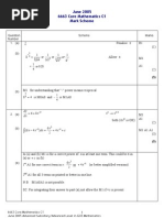 Math May 2005 Mark Scheme C1