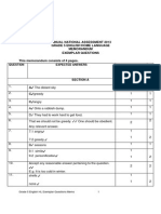 2013 Grade 5 English HL Exemplar Test Memo