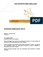 Eventing Dressage Tests NZ