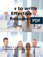 How To Write Effective Resumes