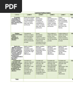 Learning Portfolio Rubric