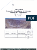 CG MEL-2014-01 - Evaluación Banco Berma Diferentes Ángulos Cara de Banco