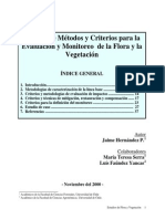 Manual de Métodos y Criterios para La Evaluación y Monitoreo de La Flora y La Vegetación