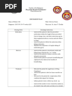 Discharge Plan: Alawan Tate Niversity