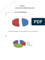 Presentation, Analysis, Interpretation of Data: Female Male