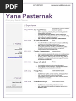 Yana Pasternak Master Resume