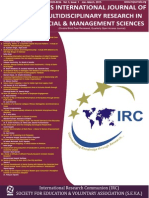 IRC's International Journal of Multidisciplinary Research in Social and Management Sciences (ISSN 2320-8236) Vol 3 Issue 1 January - March 2015