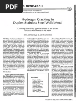 Hydrogen Cracking in Duplex Stainless Steel Weld Metal