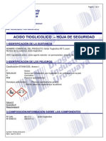 Acido Tioglicolico - MSDS