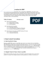 Propositions of Conventions For RDF: (Postcript Version)