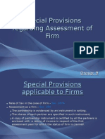 Special Provisions Regarding Assessment of Firm