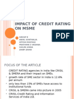 Impact of Credit Rating On Msme