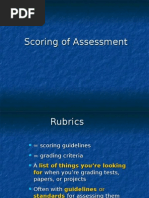 Scoring Rubrics