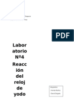 Reaccion Reloj de Yodo
