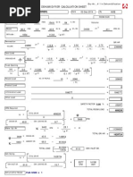 Dehumidifier Calculation Sheet: PM Group (Spray Drier)