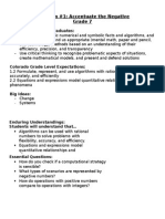 Unit Plan #1: Accentuate The Negative Grade 7: Colorado Prepared Graduates