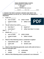 Worksheet Acids and Alkalis