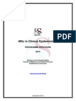 MSC in Clinical Epidemiology Course Outline 2015