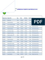 Confirmed 1415 End of Semester 2 Exam Timetable