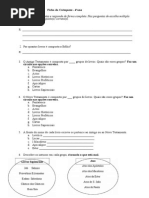 Ficha Final Da Catequese 4ºano