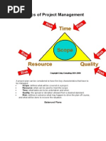 Basics of Project Management: A Project Plan Can Be Considered To Have Five Key Characteristics That Have To Be Managed