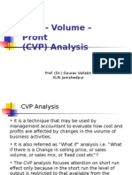 Cost - Volume - Profit (CVP) Analysis: Prof. (DR.) Gourav Vallabh XLRI Jamshedpur