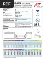 Ficha Tecnica RA 12100D 12Vdc 100ah