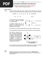 Nuclear Magnetic Resonance Spectroscopy: Origin of Spectra